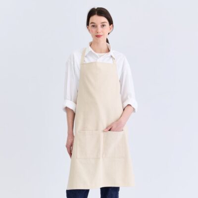 Medium Canvas Bib Apron with/ without Pocket |​ 60 w x 85 h cm