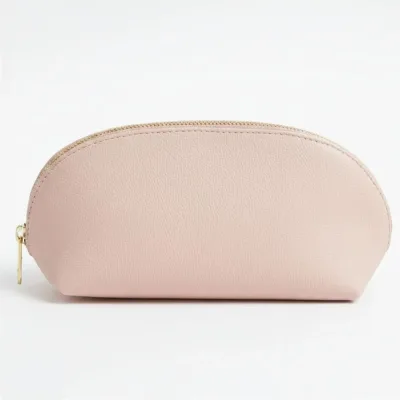 blush-pink-rounded-vegan-leather-pouch-bag-wholesale