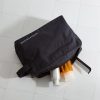 Medium Black Day Cosmetic Bag in Canvas | 23 w x 15 h x 8 cm Side Gusset
