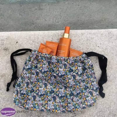 cotton sateen drawstring bags for liberty from supreme creations