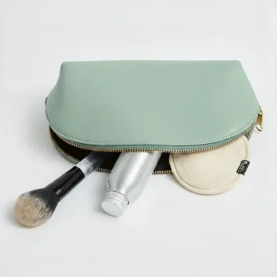 mint-green-rounded-vegan-leather-pouch-bag-wholesale