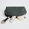 Top Rounded Vegan Leather Makeup Bag | 19 w x 11 h x 7 d cm
