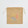 Jute Fabric Drawstring Bag | 9 w x 13 h cm