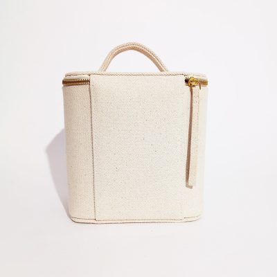 vanity case in natural fabric from largest manufacturer