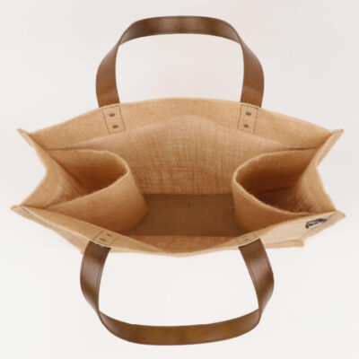 Jute Tote Bag with Bottle Pockets 3