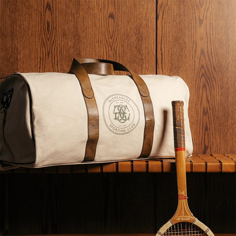 Gleneagles canvas and leather sports bags